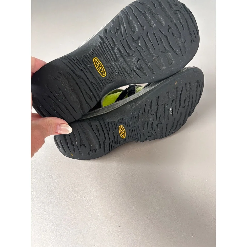Keen Newport H2 Kids Waterproof Sandals Black Lime Green Bungee Hiking Shoes